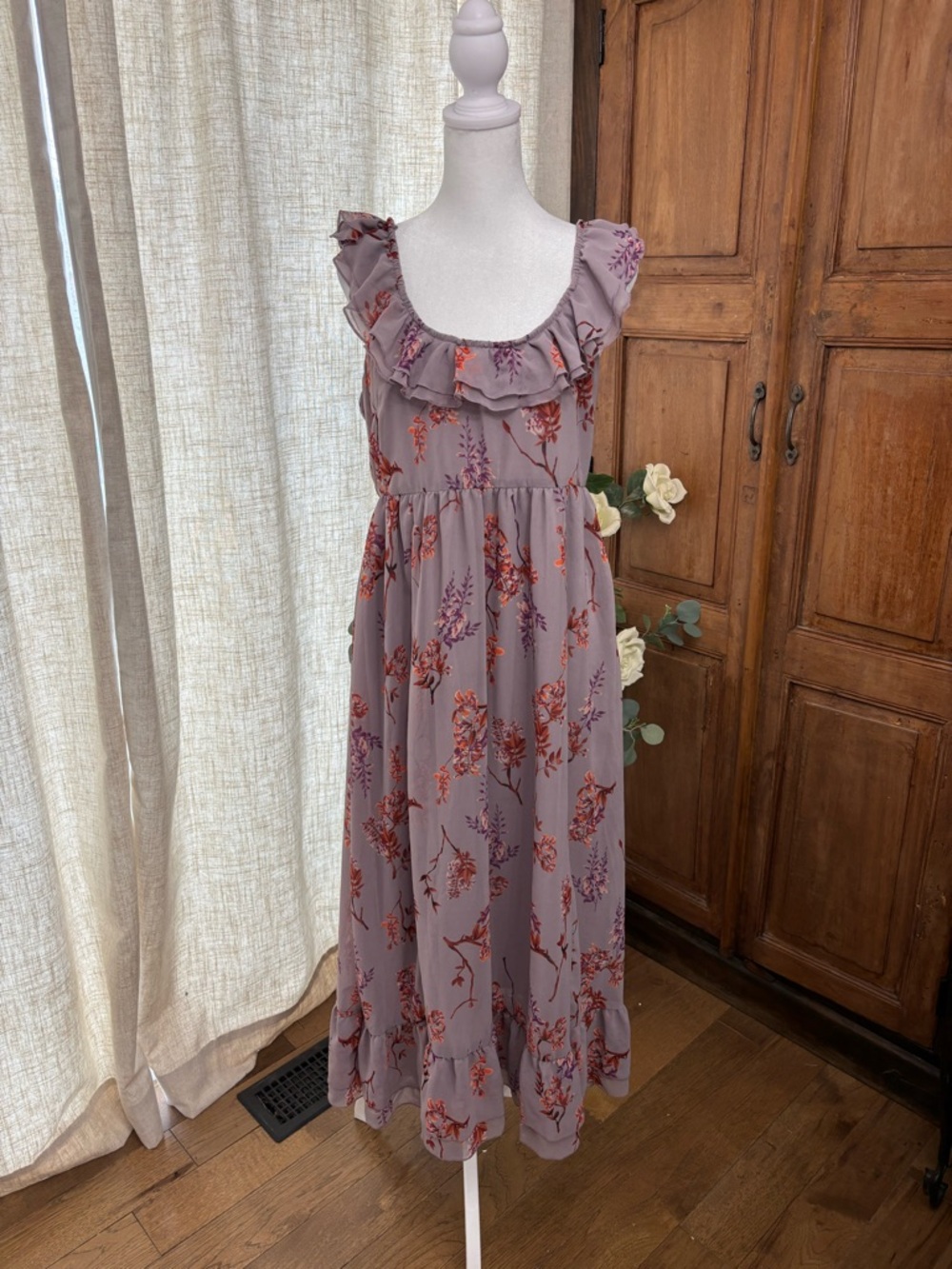 Chelsea28 Dusty Mauve Floral Maxi Dress
